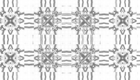 Abstract black and white waves and random circlesの写真素材