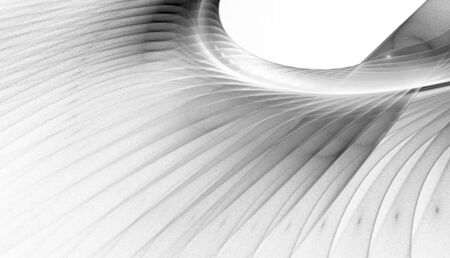 Abstract black and white waves and random circlesの写真素材