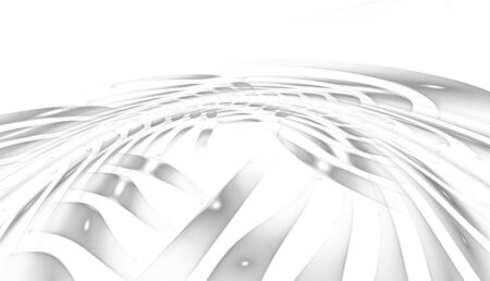 Abstract black and white waves and random circlesの写真素材
