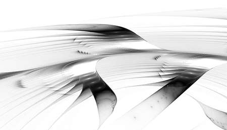 Abstract black and white waves and random circlesの写真素材