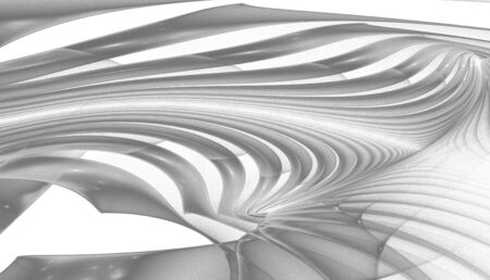 Abstract black and white waves and random circlesの写真素材