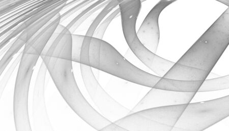 Abstract black and white waves and random circlesの写真素材