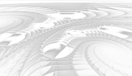Abstract black and white waves and random circlesの写真素材