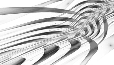 Abstract black and white waves and random circlesの写真素材