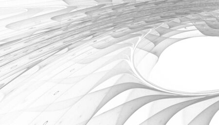 Abstract black and white waves and random circlesの写真素材