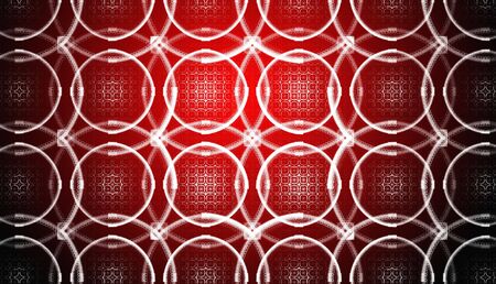 Abstract red waves and random circles, backgroundの写真素材
