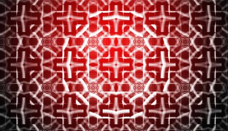 Abstract red waves and random circles, backgroundの写真素材