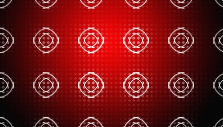 Abstract red waves and random circles, backgroundの写真素材