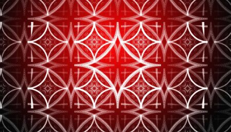 Abstract red waves and random circles, backgroundの写真素材