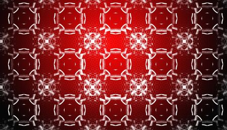 Abstract red waves and random circles, backgroundの写真素材
