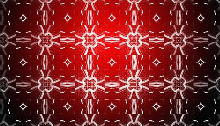 Abstract red waves and random circles, backgroundの写真素材