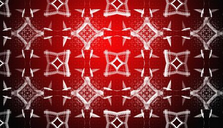 Abstract red waves and random circles, backgroundの写真素材