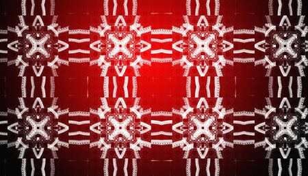 Abstract red waves and random circles, backgroundの写真素材