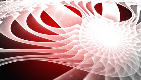 Abstract red waves and random circles, backgroundの写真素材