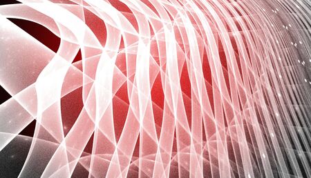 Abstract red waves and random circles, backgroundの写真素材