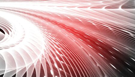 Abstract red waves and random circles, backgroundの写真素材