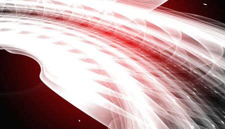 Abstract red waves and random circles, backgroundの写真素材