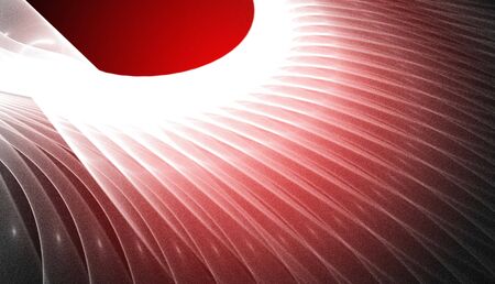 Abstract red waves and random circles, backgroundの写真素材