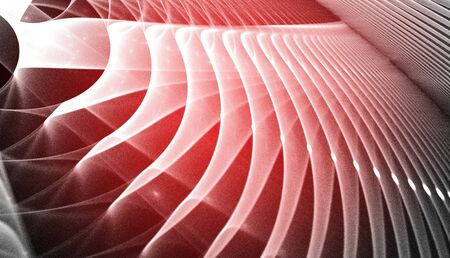 Abstract red waves and random circles, backgroundの写真素材