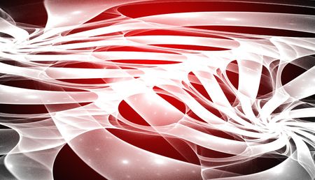 Abstract red waves and random circles, backgroundの写真素材