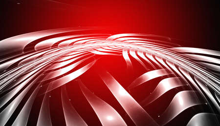 Abstract red waves and random circles, backgroundの写真素材