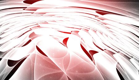Abstract red waves and random circles, backgroundの写真素材