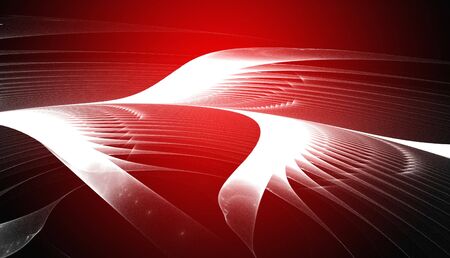 Abstract red waves and random circles, backgroundの写真素材
