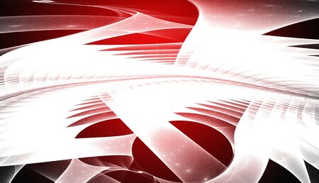 Abstract red waves and random circles, backgroundの写真素材
