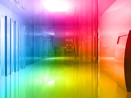 conceptual architecture, open space of colorsの写真素材