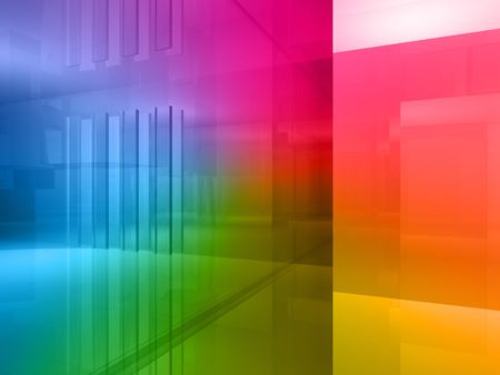 conceptual architecture, open space of colorsの写真素材