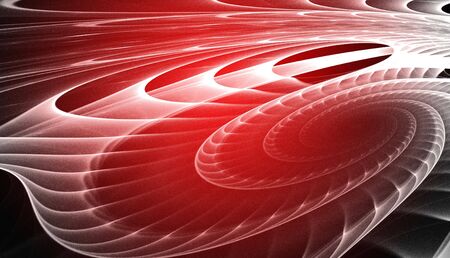 Abstract red waves and random circles, backgroundの写真素材