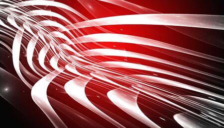 Abstract red waves and random circles, backgroundの写真素材