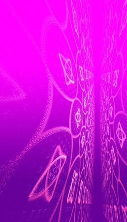 Abstract purple waves and random circles, backgroundの写真素材