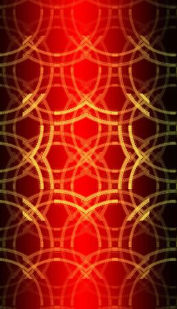 Abstract red waves and random circles, backgroundの写真素材