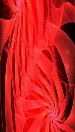 Abstract red waves and random circles, backgroundの写真素材