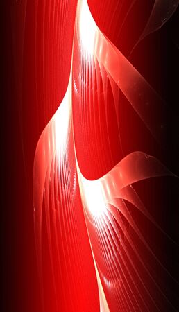 Abstract red waves and random circles, backgroundの写真素材