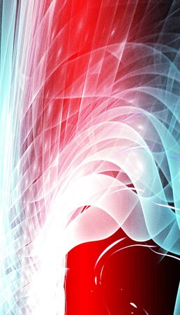 Abstract red waves and random circles, backgroundの写真素材