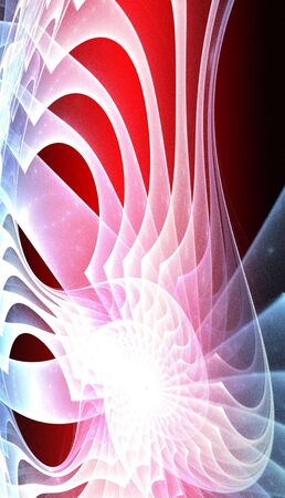 Abstract red waves and random circles, backgroundの写真素材