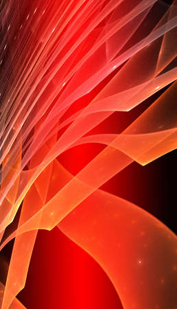 Abstract red waves and random circles, backgroundの写真素材