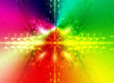 Abstract colorful waves and random circles, backgroundの写真素材