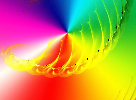Abstract colorful waves and random circles, backgroundの写真素材