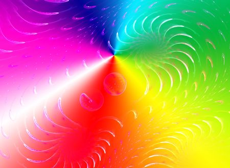 Abstract colorful waves and random circles, backgroundの写真素材