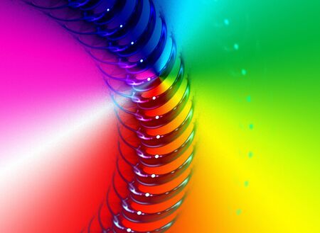Abstract colorful waves and random circles, backgroundの写真素材