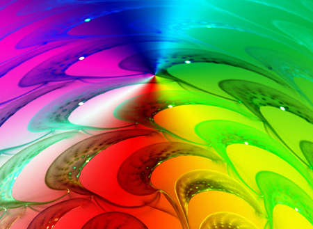 Abstract colorful waves and random circles, backgroundの写真素材