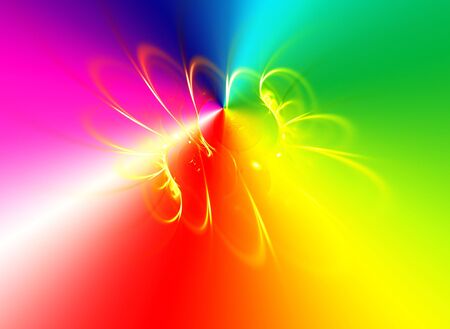 Abstract colorful waves and random circles, backgroundの写真素材