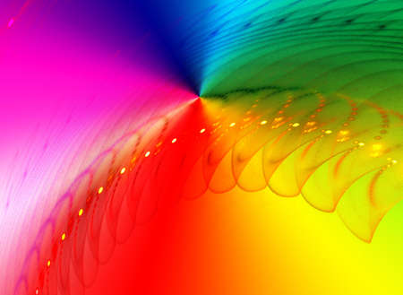 Abstract colorful waves and random circles, backgroundの写真素材