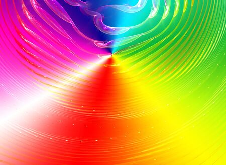 Abstract colorful waves and random circles, backgroundの写真素材