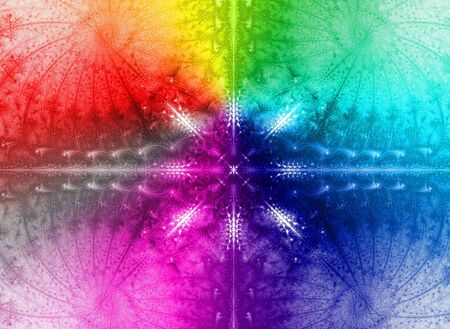 Abstract colorful waves and random circles, backgroundの写真素材