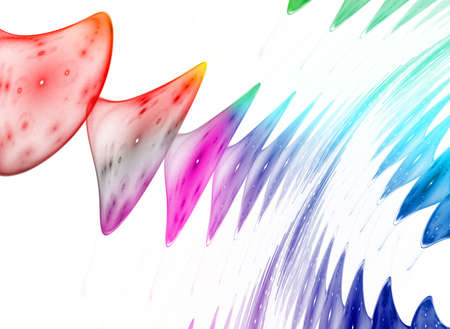 Abstract colorful waves and random circles, backgroundの写真素材