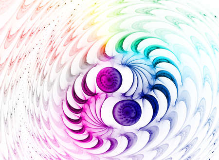Abstract colorful waves and random circles, backgroundの写真素材